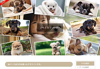 ペットショップ・ブリーダー向け無料ホームページテンプレート q19_breeder2_photo_brown_cms