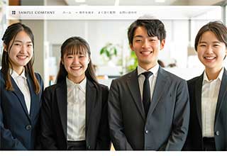 不動産業者向け無料ホームページテンプレート q19_fudosan4_white_black_cms_db