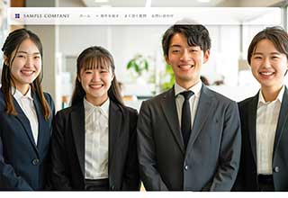 不動産業者向け無料ホームページテンプレート q19_fudosan4_white_navy_cms_db