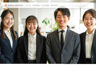 不動産業者向け無料ホームページテンプレート q19_fudosan4_white_orange_cms_db